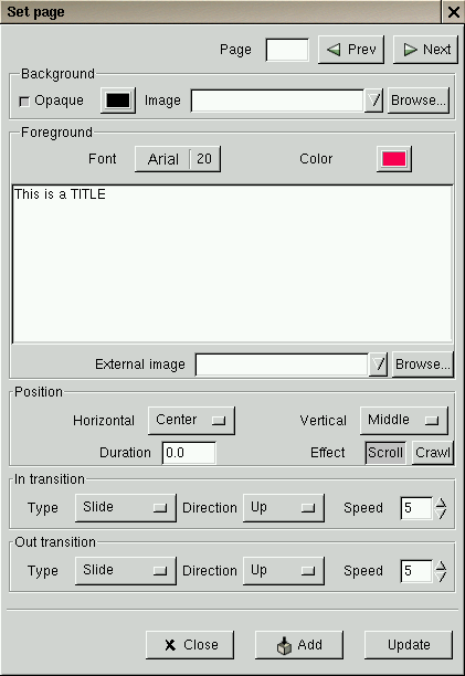 Page editor